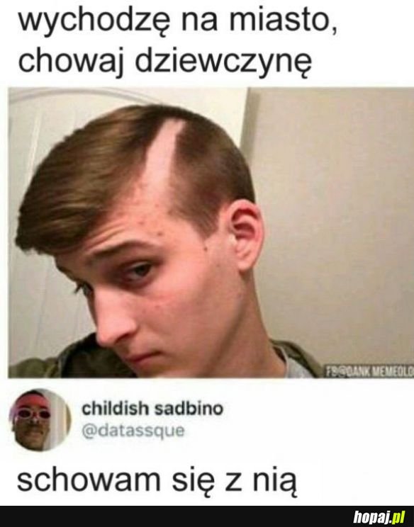 Chowam się za nią