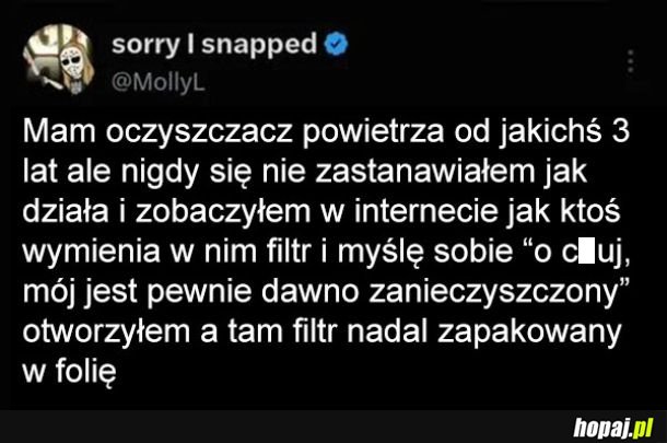 Mam oczyszczacz powietrza