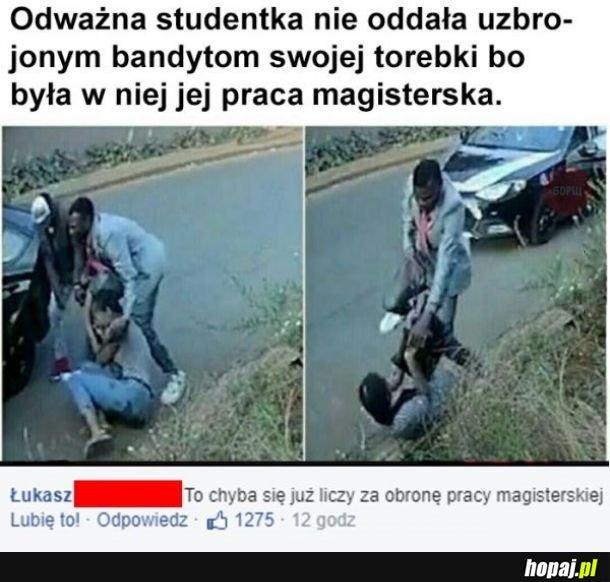 Odważna studentka