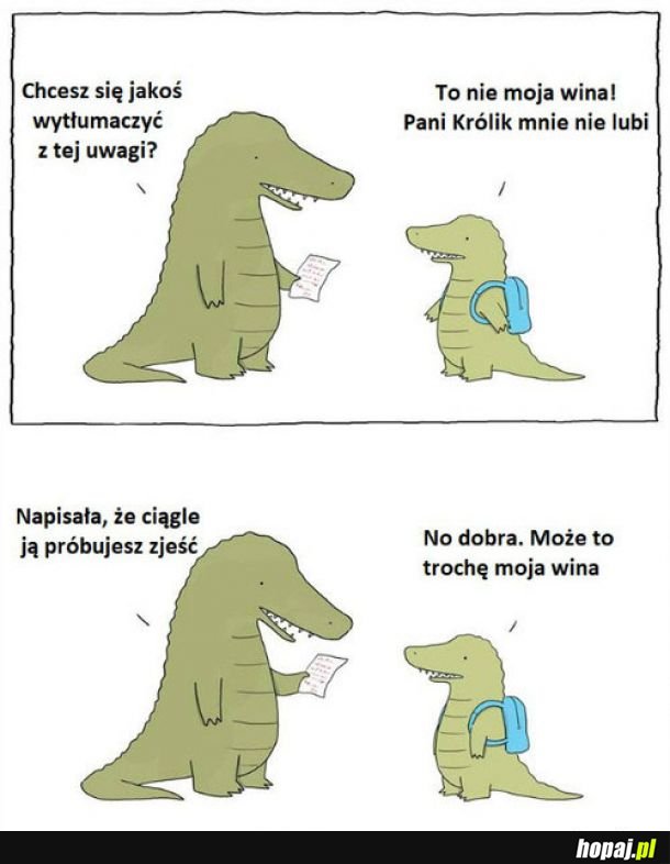 Uwaga od nauczycielki