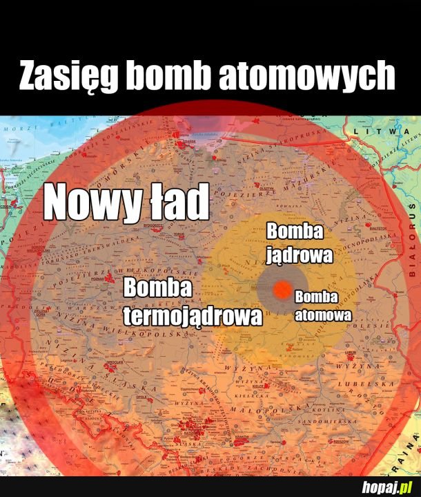 Zasięg bomb atomowych