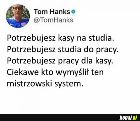 Tom Hanks mówi jak jest