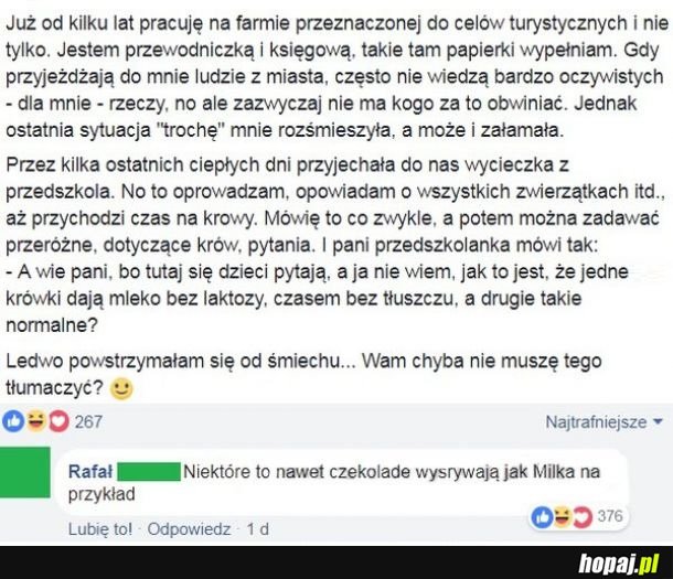 Już od kilku lat pracuję na farmie...