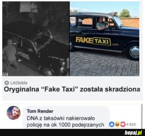 Fake Taxi skradziona