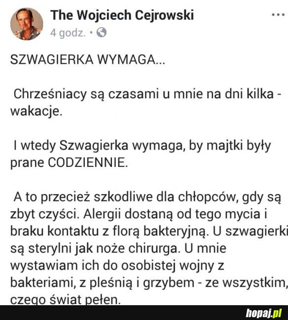 WC przemówił