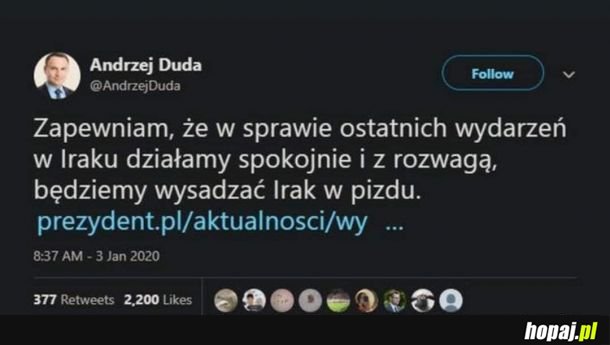 Cesarz przemówił