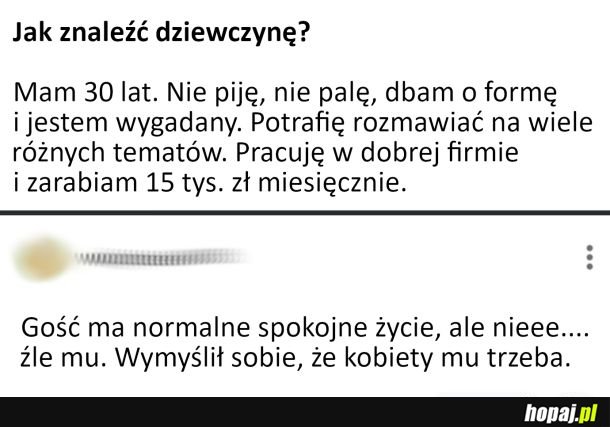 Za spokojnie mu