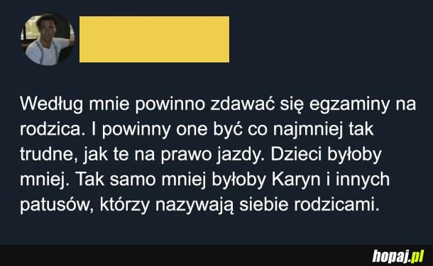 Egzamin na rodzica