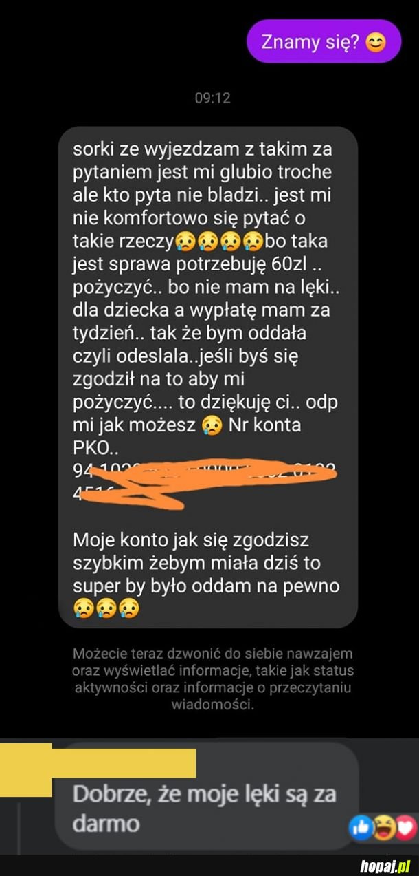 Dobrze, że moje lęki są za darmo xD