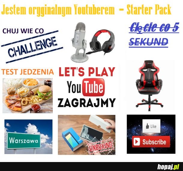 ORYGINALNY YOUTUBER - STARTER PACK