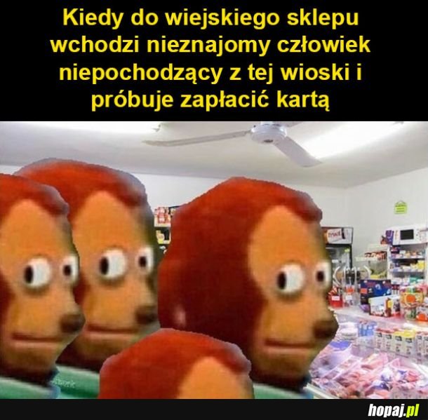 Płacenie kartą na wsi