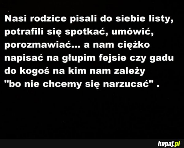 Nie chcemy się narzucać