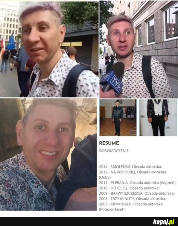 Rzypadkowy przechodzien, ktory negatywnie wypowiadal sie o Tusku XD wg. TVP..