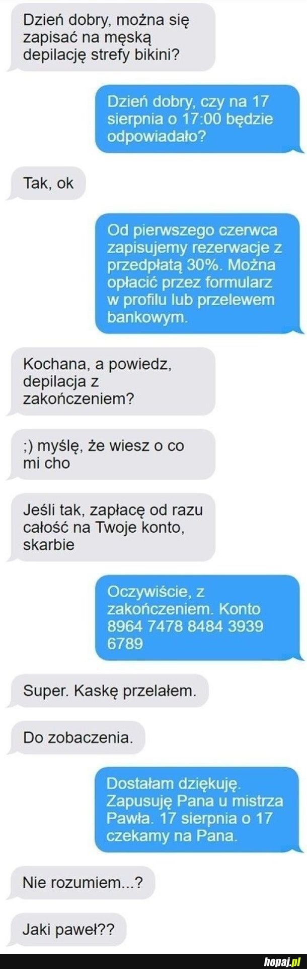 Depilacja z zakończeniem