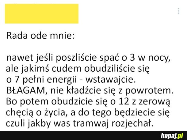 Porada, którą warto zapamiętać