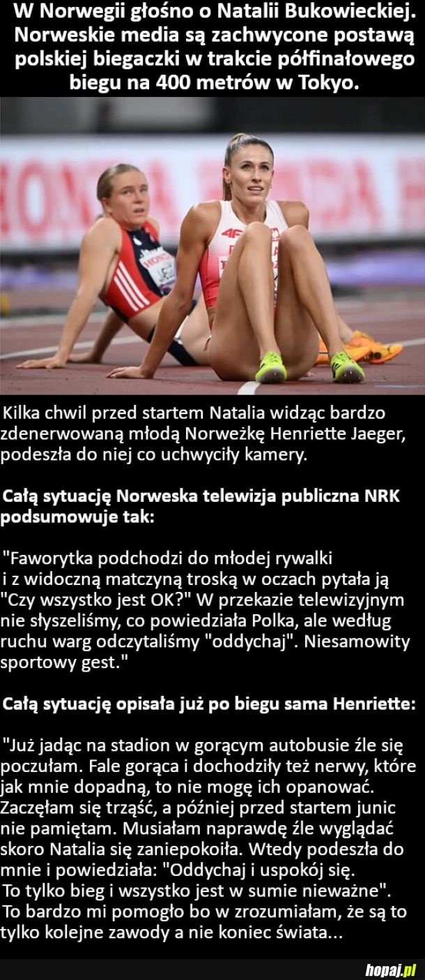 Godna pochwały postawa Natalii Bukowieckiej