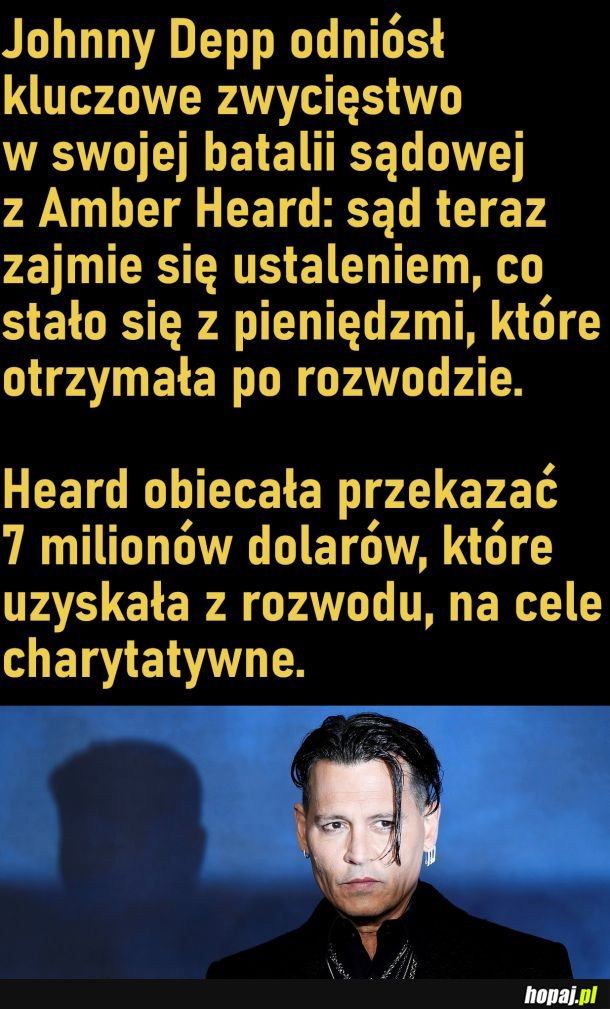 Johnny Depp wygrał ważną rozprawę