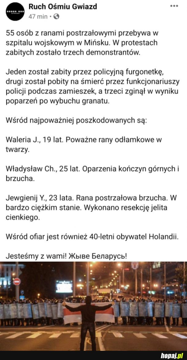 Łukaszenka przestań mi Białorusinów prześladować