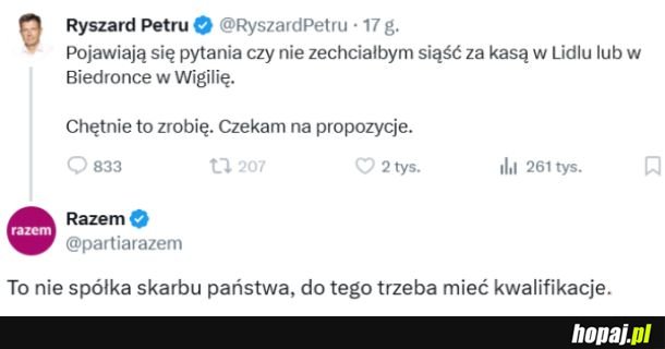 Petru na kasie