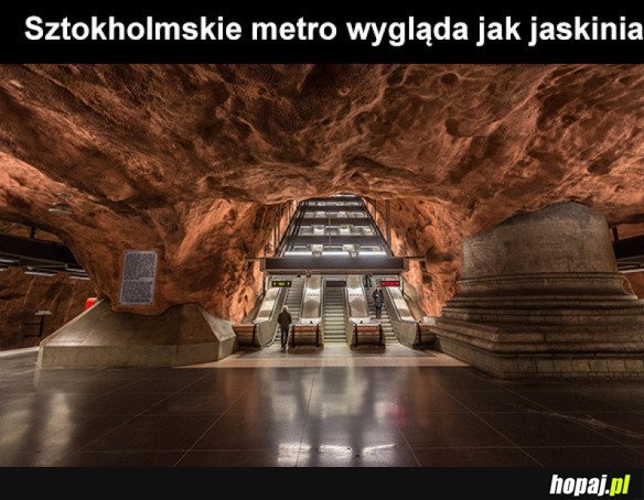 Metro w Sztkokholmie wygląda jak jaskinia