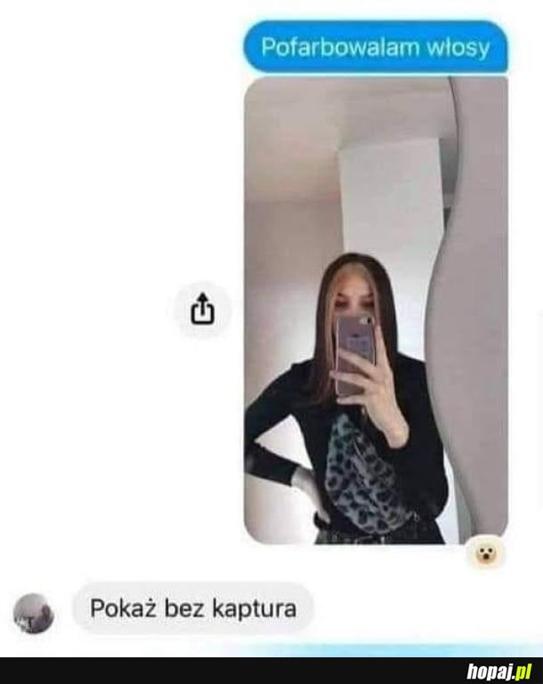 Ale kaptur zasłania