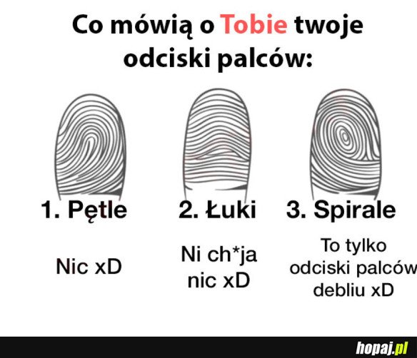 CO MÓWIĄ O TOBIE TWOJE ODCISKI PALCÓW