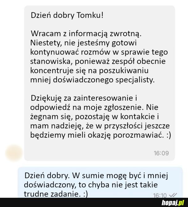 Za wysokie kwalifikacje