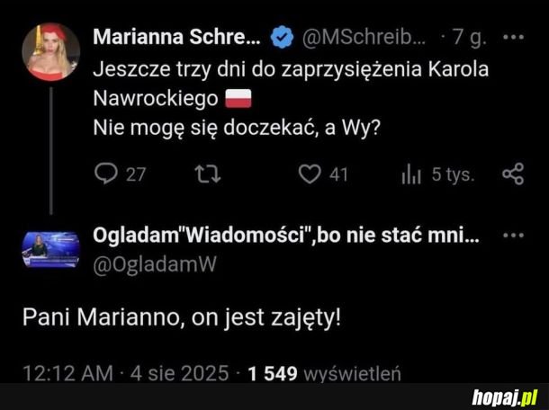 Nie może się doczekać