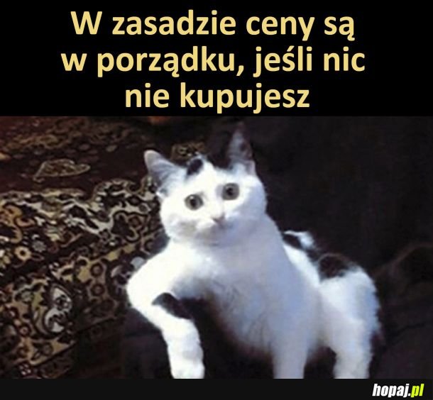 Ceny są ok, jeśli nic nie kupujesz