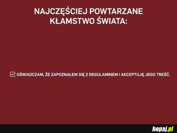 Powtarzane kłamstwo