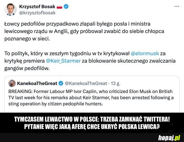 Były poseł złapany przez łowców pedofili